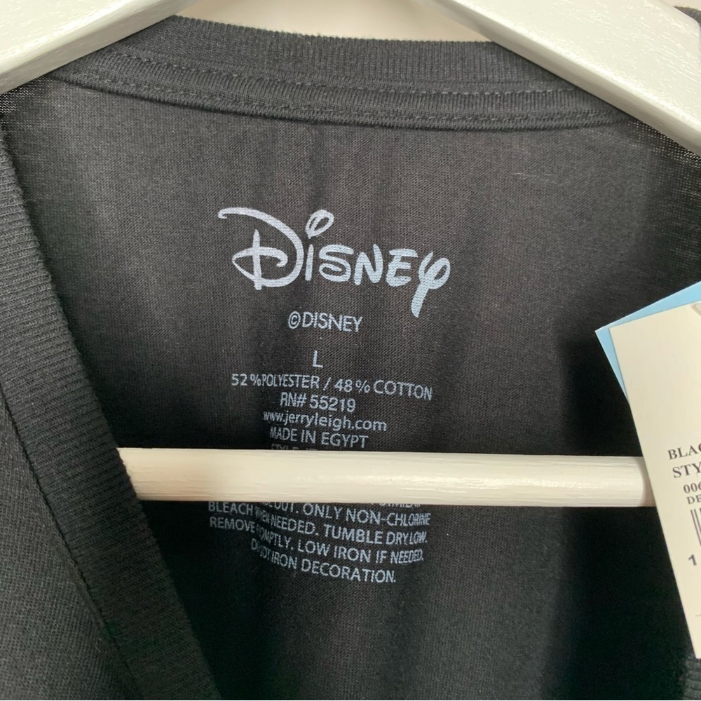 New Disney Womens Deer Me Short Sleeve Graphic T-Shirt Black Large - Picture 4 of 6